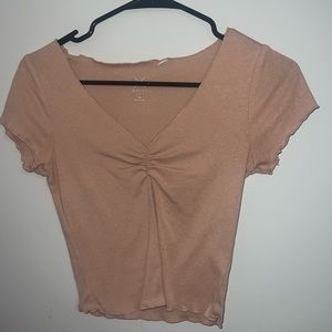 Pacsun basics lettuce trim crop top